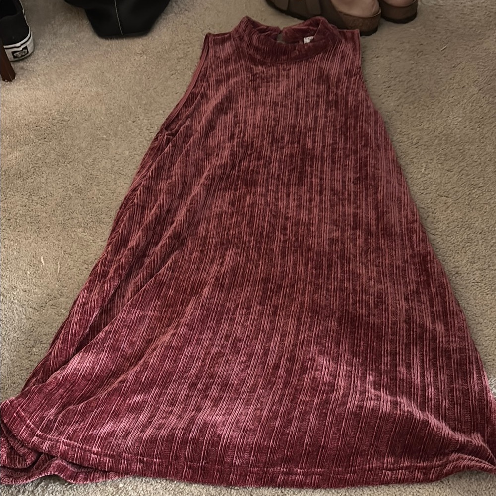 Sadie & Sage Red Pleated Sundress 015